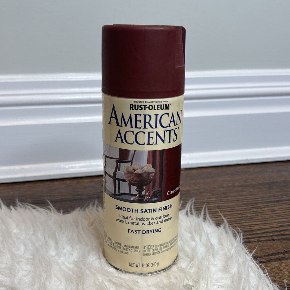 Vintage Rust-Oleum American Accents Claret Wine Spray Paint 12 oz Discontinued